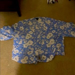 Rue 21 blue & white blouse